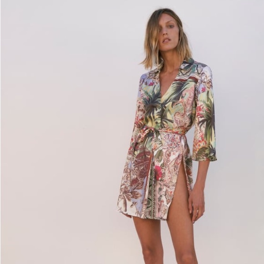 Zara Multicolor Floral Mini Dress